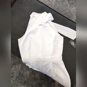 NWT-Vince Camuto White with Bow Jumpsuite